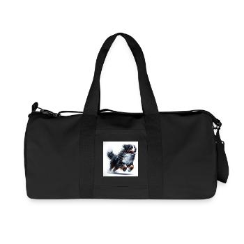 Bernese mountain dog - Recycled Canvas Sports Bag by Stanley/Stella - black - Front