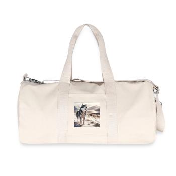 Schlittenhund - Recycelte Canvas-Sporttasche von Stanley/Stella - Naturweiß - Vorne