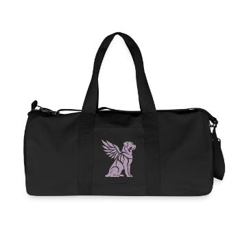 Dog Rottweiler Angel Wings Silhouette - Recycled Canvas Sports Bag by Stanley/Stella - black - Front