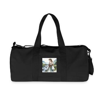 Aquarell Keltiberische Frau - Recycelte Canvas-Sporttasche von Stanley/Stella - Schwarz - Vorne