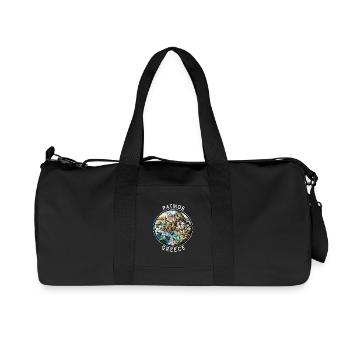Patmos Greece Vacation Aegean Sea Travel - Recycled Canvas Sports Bag by Stanley/Stella - black - Front