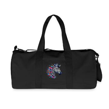 Zebra - Recycelte Canvas-Sporttasche von Stanley/Stella - Schwarz - Vorne