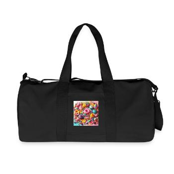 Sweets and vibrant colors - Recycled Canvas Sports Bag by Stanley/Stella - black - Front