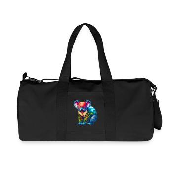 Koala - Recycelte Canvas-Sporttasche von Stanley/Stella - Schwarz - Vorne