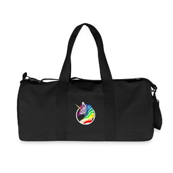 Licorne arc-en-ciel Zèbre - Sac de sport en toile recyclée Stanley/Stella - noir - Devant