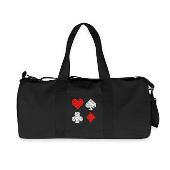 Jeux d’argent Roulette Loterie Poker Jeux d’argent Casino - Sac de sport en toile recyclée Stanley/Stella - noir - Devant