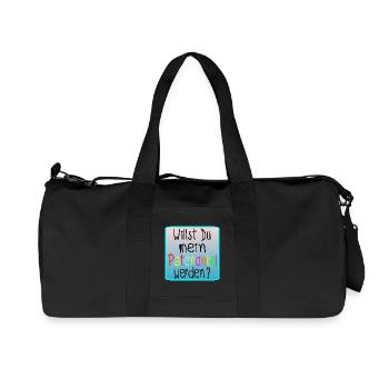 TAUFE - PATENONKEL WERDEN - Recycelte Canvas-Sporttasche von Stanley/Stella - Schwarz - Vorne