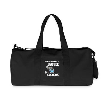 Developer Computerfreak Statement Coden Skripting - Recycelte Canvas-Sporttasche von Stanley/Stella - Schwarz - Vorne