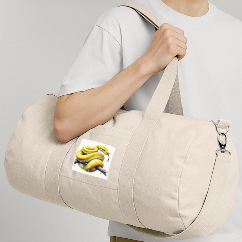 Yellow python Recycled Canvas Sports Bag by Stanley/Stella