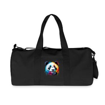 Panda - Recycelte Canvas-Sporttasche von Stanley/Stella - Schwarz - Vorne