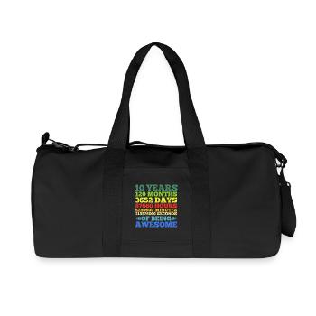 Zehn Jahre großartig sein - Recycelte Canvas-Sporttasche von Stanley/Stella - Schwarz - Vorne