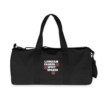 Gas Station Energy Refueling Statement Electricity Drive - Recycled Canvas Sports Bag by Stanley/Stella - black - Front