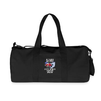 Refueling Gasoline Diesel Statement Fuel Pump Electricity - Recycled Canvas Sports Bag by Stanley/Stella - black - Front