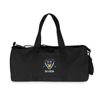 Schnee Wintersport Skifahrer Spruch Schifahren - Recycelte Canvas-Sporttasche von Stanley/Stella - Schwarz - Vorne
