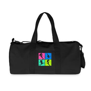 Biathlon Schispringen Wintersport Skiurlaub Schnee - Recycelte Canvas-Sporttasche von Stanley/Stella - Schwarz - Vorne