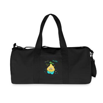 Lustige gelbe Birne - Recycelte Canvas-Sporttasche von Stanley/Stella - Schwarz - Vorne