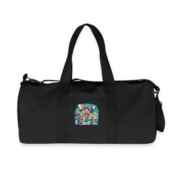 Individueller 4th Juli Feierdesign - Recycelte Canvas-Sporttasche von Stanley/Stella - Schwarz - Vorne
