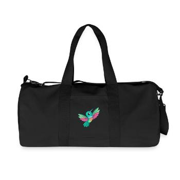 Colibri Mascotte mignonne Personnage de dessin animé Kawaii - Sac de sport en toile recyclée Stanley/Stella - noir - Devant