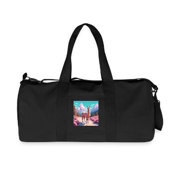 Llama in the mountains - Recycled Canvas Sports Bag by Stanley/Stella - black - Front