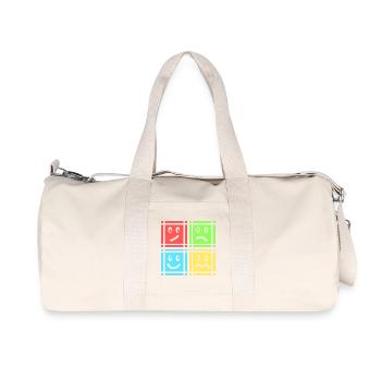 Motifs géométriques - Sac de sport en toile recyclée Stanley/Stella - blanc naturel - Devant