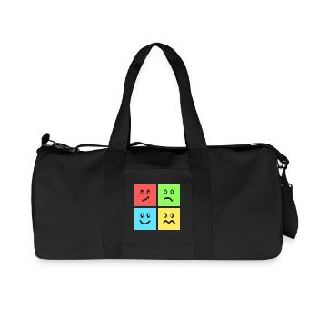 Fun geometric color games - Recycled Canvas Sports Bag by Stanley/Stella - black - Front