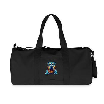 Shar Pei Hunderasse Bunte Karikatur Kawaii - Recycelte Canvas-Sporttasche von Stanley/Stella - Schwarz - Vorne
