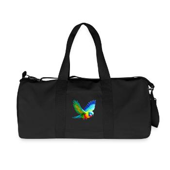 Regenbogensittich (03) - Recycelte Canvas-Sporttasche von Stanley/Stella - Schwarz - Vorne