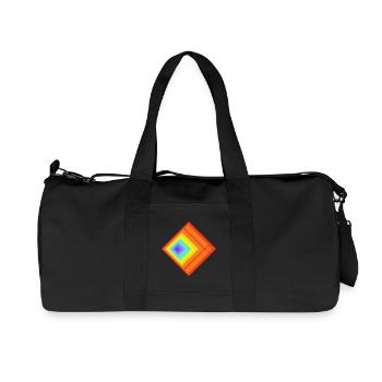 Geometric plays of colours and patterns - Recycled Canvas Sports Bag by Stanley/Stella - black - Front