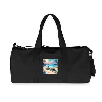 Tortoises - Recycled Canvas Sports Bag by Stanley/Stella - black - Front