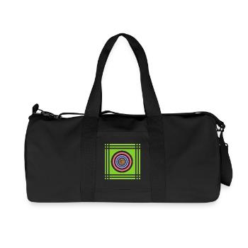 Geometric play of colours in colour - Recycled Canvas Sports Bag by Stanley/Stella - black - Front