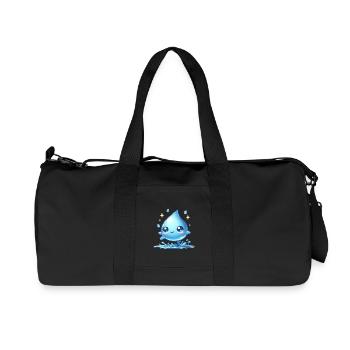 L'eau - Sac de sport en toile recyclée Stanley/Stella - noir - Devant