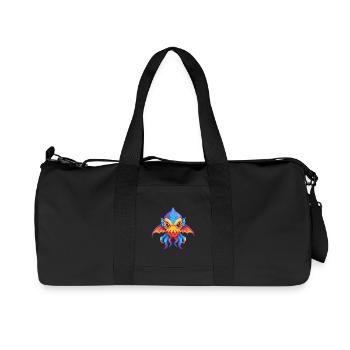 Vampire Squid Colorful Kawaii Cartoon Sea Animal - Recycled Canvas Sports Bag by Stanley/Stella - black - Front