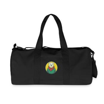 Polar Bear Cute Kawaii Cartoon Clipart Pet Animal - Recycled Canvas Sports Bag by Stanley/Stella - black - Front