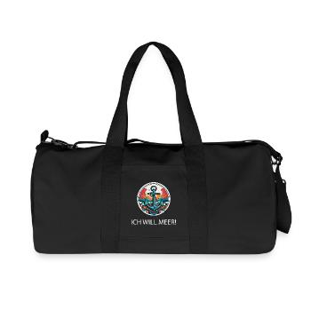 ICH WILL MEER - Recycelte Canvas-Sporttasche von Stanley/Stella - Schwarz - Vorne