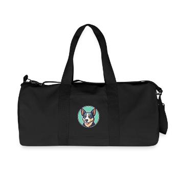 Bouvier australien chien race dessin animé Kawaii Clipart - Sac de sport en toile recyclée Stanley/Stella - noir - Devant