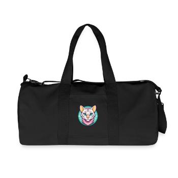 Schnee Bengalen Katze Rasse Karikatur Kawaii Tier Haustier - Recycelte Canvas-Sporttasche von Stanley/Stella - Schwarz - Vorne