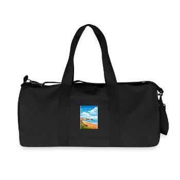 Affiche de voyage East Devon Aonb Souvenir Paint WPA - Sac de sport en toile recyclée Stanley/Stella - noir - Devant