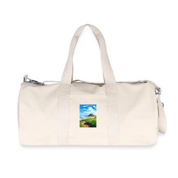 Affiche de voyage Aonb de la côte de Northumberland - Sac de sport en toile recyclée Stanley/Stella - blanc naturel - Devant