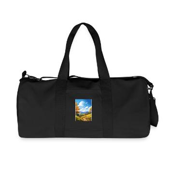 Clwydian Range und Dee Valley Aonb Reiseposter - Recycelte Canvas-Sporttasche von Stanley/Stella - Schwarz - Vorne