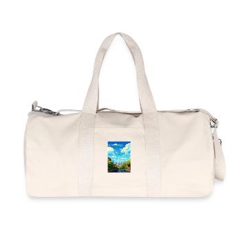 Johannesburg South Africa Travel Poster Souvenir - Recycled Canvas Sports Bag by Stanley/Stella - natural - Front