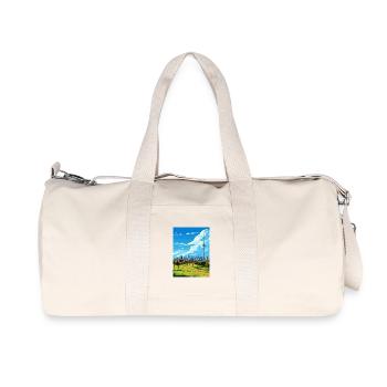 Johannesburg South Africa Travel Poster Souvenir - Recycled Canvas Sports Bag by Stanley/Stella - natural - Front