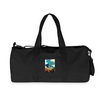 Tafelberg Südafrika Reiseposter Souvenir - Recycelte Canvas-Sporttasche von Stanley/Stella - Schwarz - Vorne