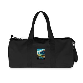 Drakensberge Südafrika Reiseposter Souvenir - Recycelte Canvas-Sporttasche von Stanley/Stella - Schwarz - Vorne