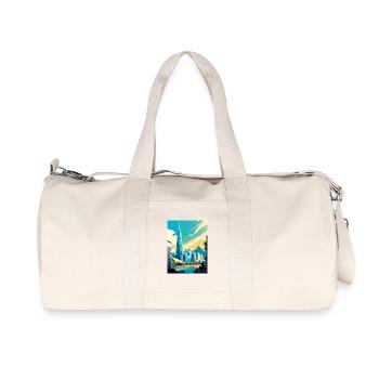 Seoul South Korea Travel Poster Souvenir Paint WPA - Recycled Canvas Sports Bag by Stanley/Stella - natural - Front