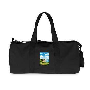 Cornouailles Aonb Voyage Affiche Peinture Souvenir WPA - Sac de sport en toile recyclée Stanley/Stella - noir - Devant