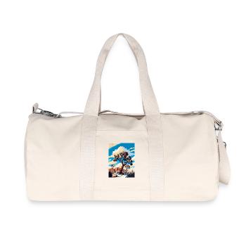 Joshua Tree National Park California Travel Poster - Recycled Canvas Sports Bag by Stanley/Stella - natural - Front