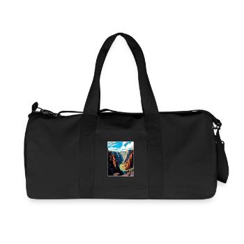Black Canyon Nationalpark Colorado Reiseposter - Recycelte Canvas-Sporttasche von Stanley/Stella - Schwarz - Vorne