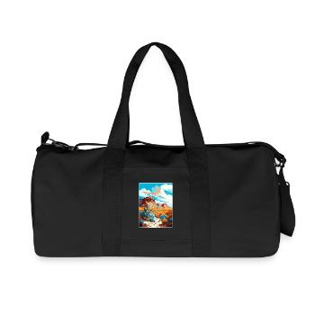 Big Bend Nationalpark Reiseposter Souvenir WPA - Recycelte Canvas-Sporttasche von Stanley/Stella - Schwarz - Vorne