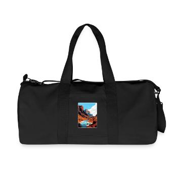 Big Bend National Park Travel Poster Souvenir WPA - Recycled Canvas Sports Bag by Stanley/Stella - black - Front