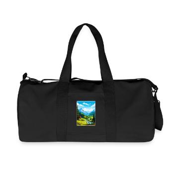 Olympi Nationalpark Reiseposter Souvenir WPA - Recycelte Canvas-Sporttasche von Stanley/Stella - Schwarz - Vorne